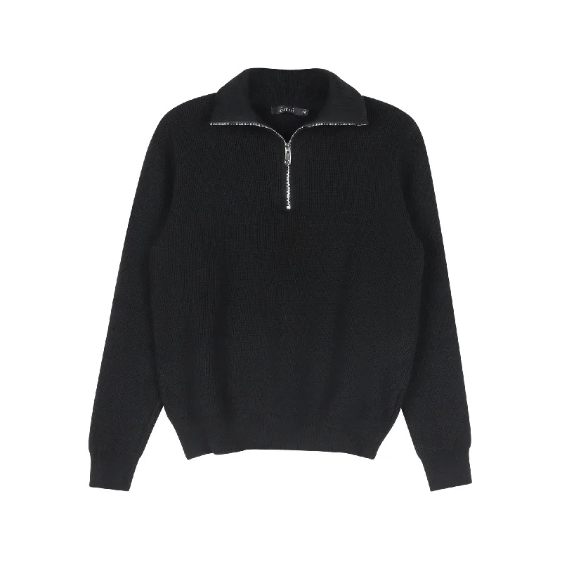 Super Deal Half Zip Sweater | Black