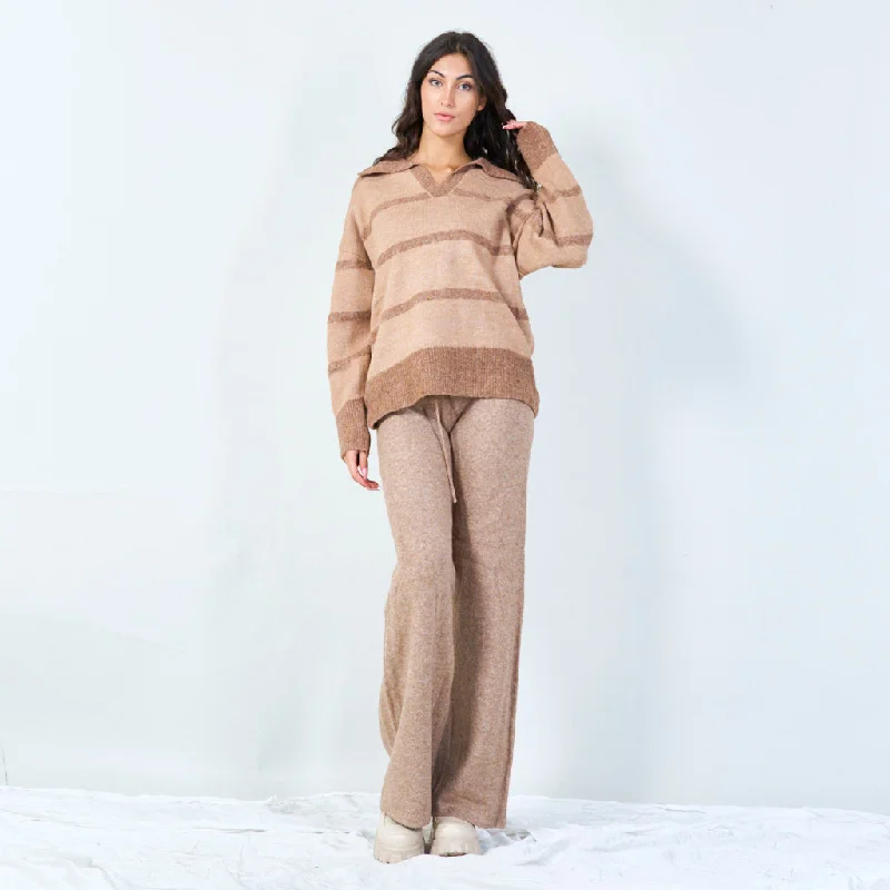 Seasonal Sale Cozy collared knit sweater wholesale