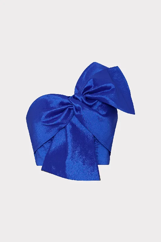 Savings Event Laney Bow Taffeta Crop Top
