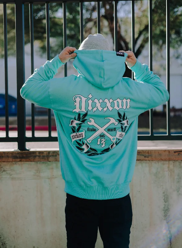 Award Crest White/Black /Tiffany Zip Up Hood