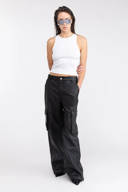 Time-Sensitive VEGAN LEATHER CARGO PANT