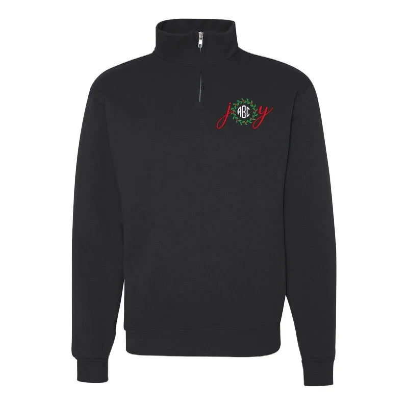 Exclusive Online Offer Monogrammed 'Joy' Quarter Zip Sweatshirt