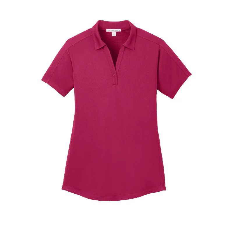 Exclusive Deal #Port Authority Ladies Diamond Jacquard Polo