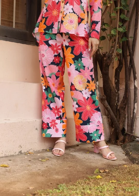 Mega Sale Fluid Pants- Mosaic Pink Print