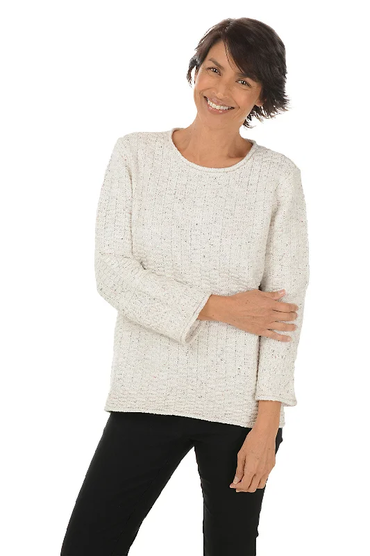 Markdown Sale Brick Stitch Shark Bite Sweater