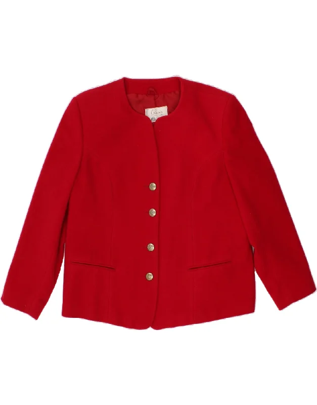 Warehouse Sale ST. BERNARD Womens 3 Button 4 Button Blazer Jacket UK 18 XL Red Wool