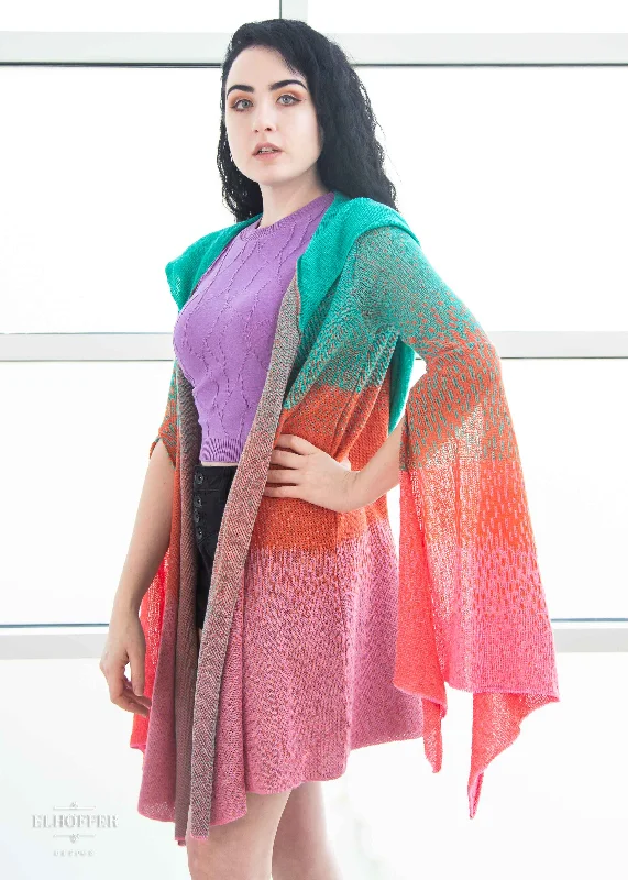 Unbeatable Prices Essential Sunset Longline Cardigan - Sherbert Ombre