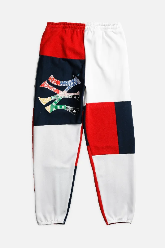 Weekend Savings Sensation Unisex Rework NY Yankees MLB Patchwork Sweatpants - L