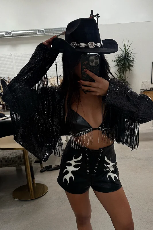 Unmissable Offer Star Crossed Black Sequin Jacket