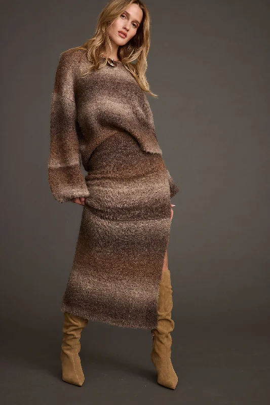 Savings Alert Helena Ombre Sweater Midi Skirt