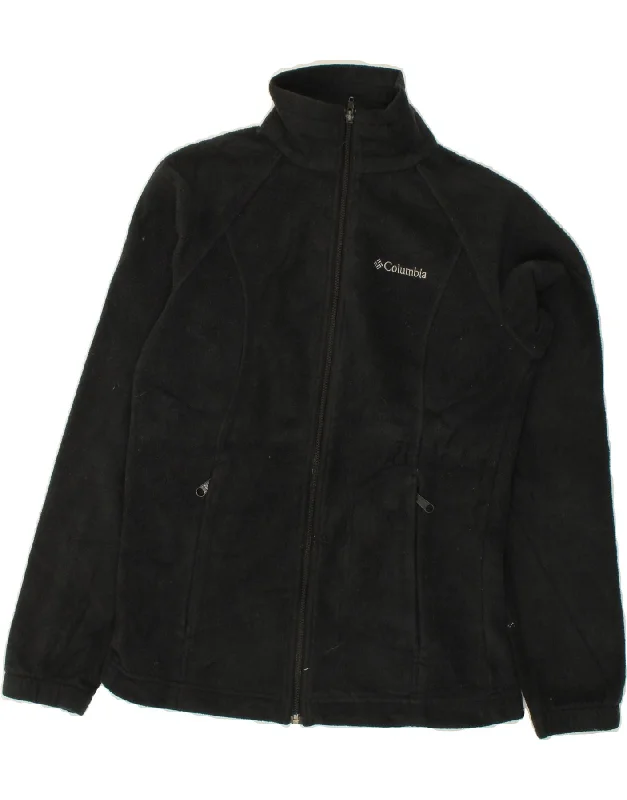 Steals and Deals COLUMBIA Womens Fleece Jacket UK 10 Small Black Polyester
