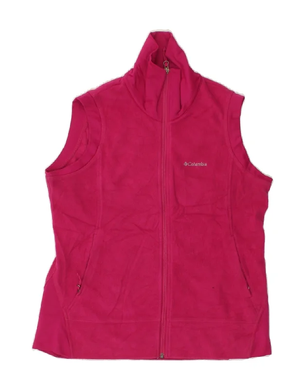 Deal Alert COLUMBIA Womens Fleece Gilet UK 18 XL Pink Polyester