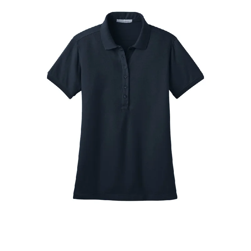 Super Sale #Port Authority Ladies Stretch Pique Polo