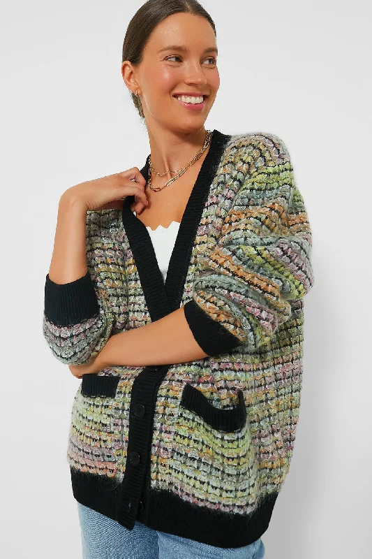 Weekend Bargains to Relish Multicolored Tweed Cardigan