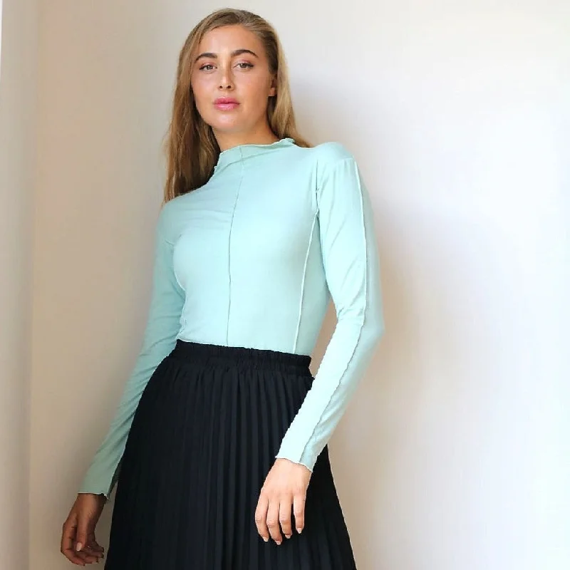 Make Your Weekend Count with Savings Seamed Funnel Tee | Mint  [Final Sale]