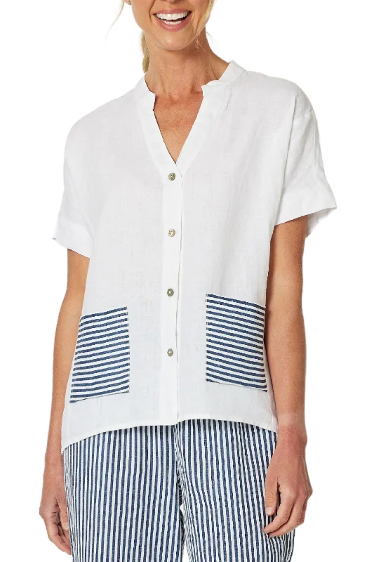 Discount Days STRIPE BEACH SHIRT - 45782GS