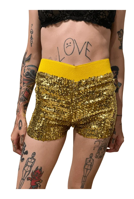 Buy Now Sequin Gold Booty Shorts