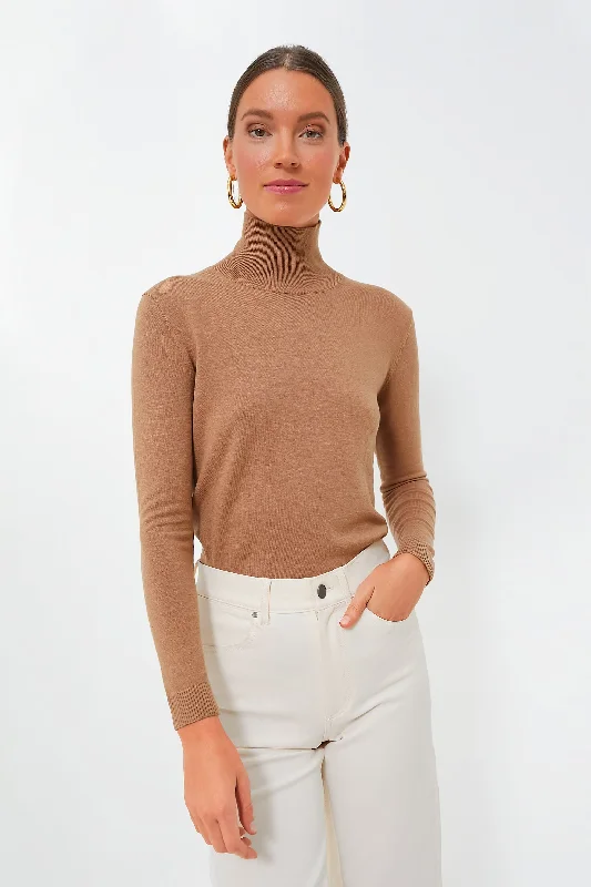 Can't Be Beat Camel Kiku Turtleneck