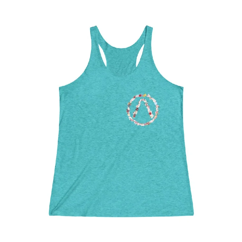 Final Clearance Apollo Flowers Women's Tri-Blend Racerback Tank