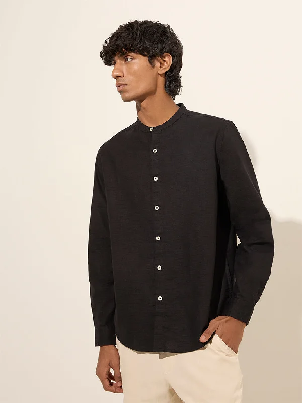 ETA Black Resort-Fit Cotton Shirt