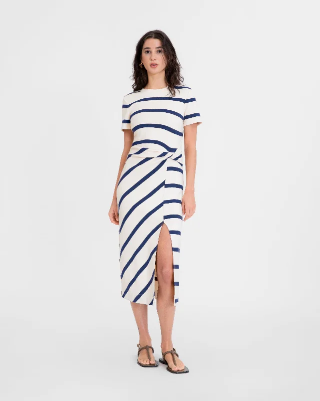 Weekend Bargains Await You Short Sleeve Striped Cody Dress