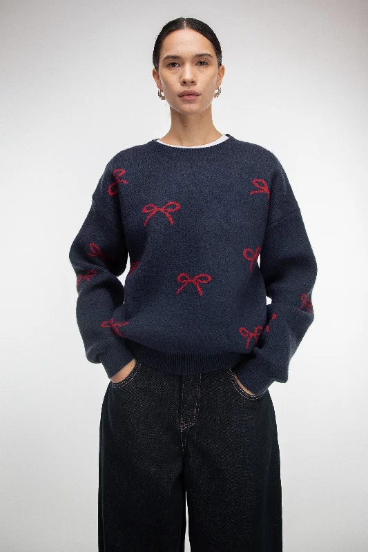 Final Clearance BOW PATTERN SWEATER