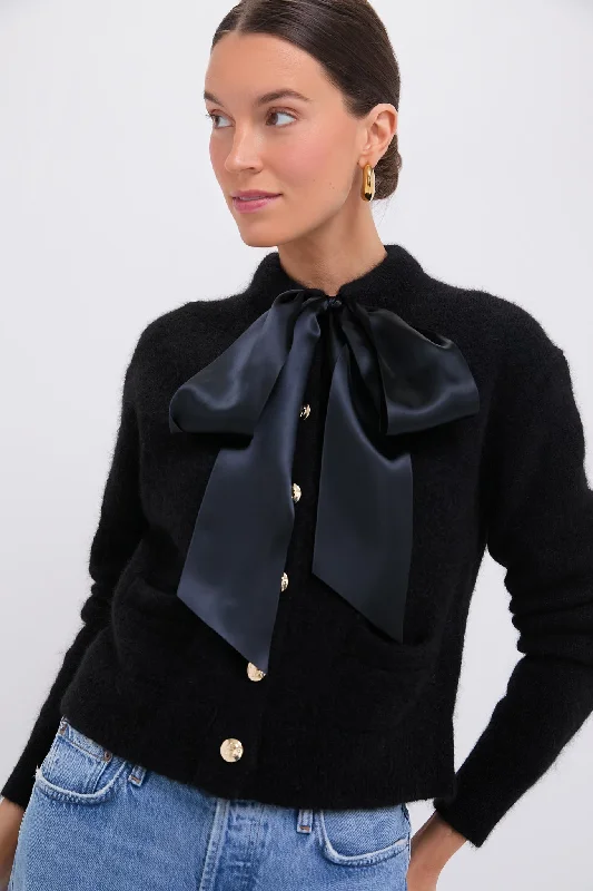 Super Deal Black Rhodes Cardigan