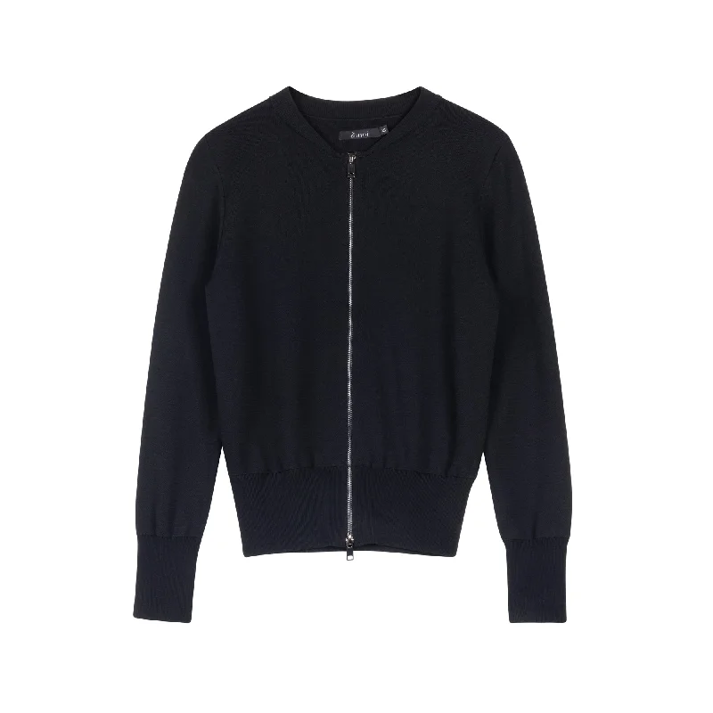 Deal of the Week Rib Zip-up Sweater | Black [Final Sale]