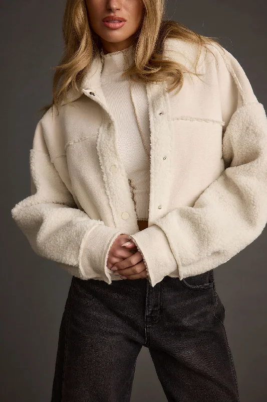 Weekend Deals That Dazzle Whiteout Sherpa Cropped Jacket