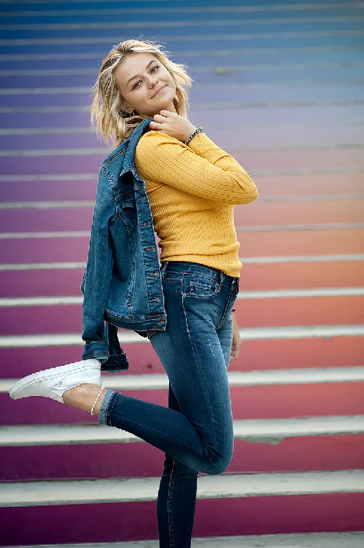 Weekend Bargains to Savor Bella Rib Knit Sweater in Mustard