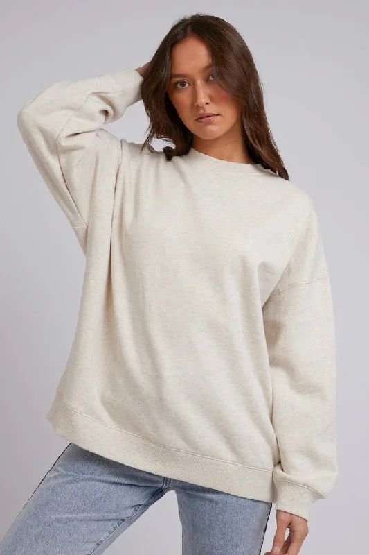 Weekend Special Oversized Oatmeal Crew Sweatshirt