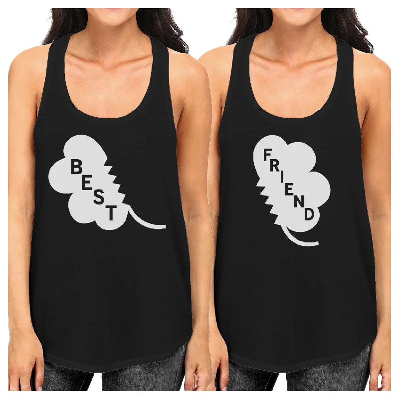 Bargain Bin Best Friend Clover Cute BFF Matching Tank Tops For St Patricks Day