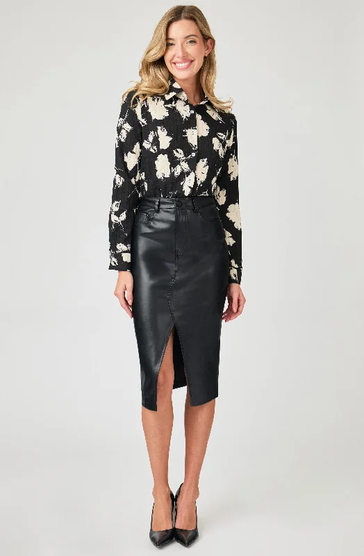 Discount Extravaganza Printed Crepe Blouse