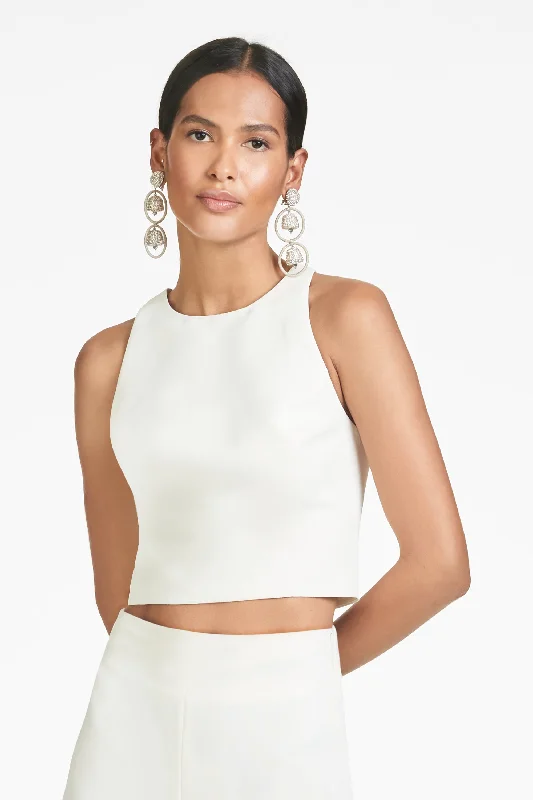 Lowest Prices Lexie Top - Ivory - Faille