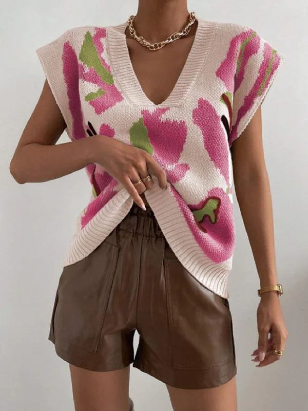 Factory Direct Sale Color Block V-Neck Sweater Vest