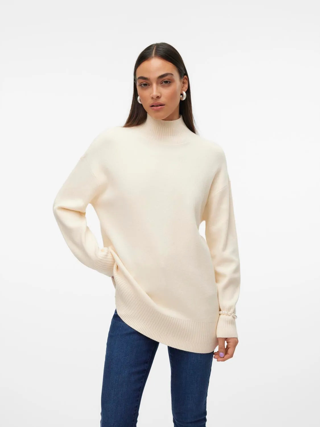 Take Advantage Gold Mockneck Sweater