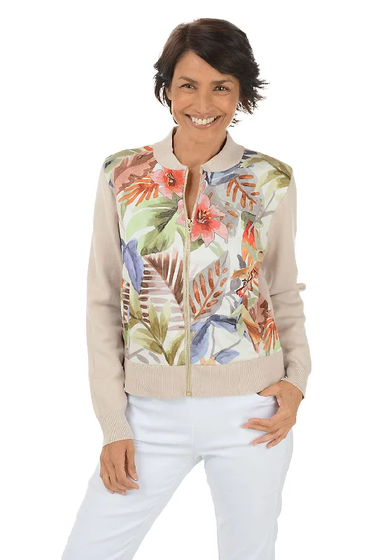 Weekend Discounts to Savor Butterfly Zip Front Sweater Jacket