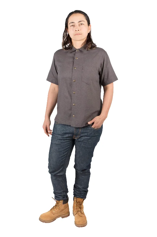 Deal of the Day Unisex Button Up in Ash Linen