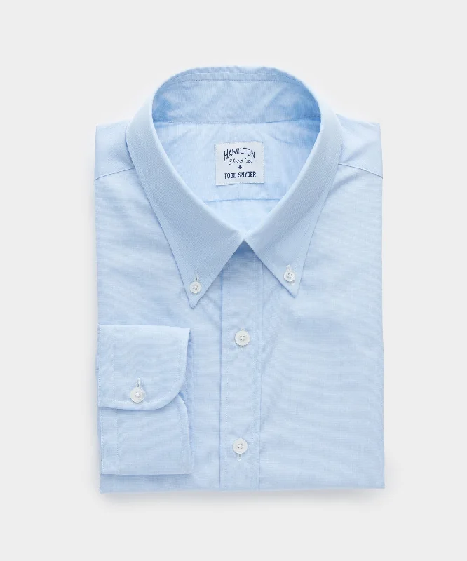 Hamilton + Todd Snyder Wrinkle Free Cotton Dress Shirt In Blue