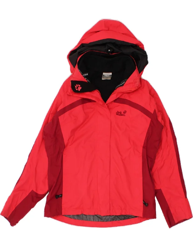 Best Deals JACK WOLFSKIN Womens Windbreaker Jacket UK 14 Medium Pink Colourblock
