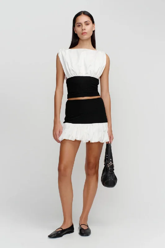 Deep Discounts Ownley Laynie Bubble Top - Black