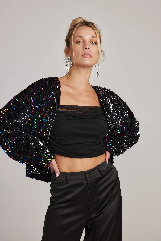 Weekend Savings Bonanza Ozzy Multi Sequin Zip Up Jacket