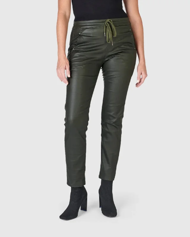 Limited Offer Coated Iconic Stretch Jeans, Forest