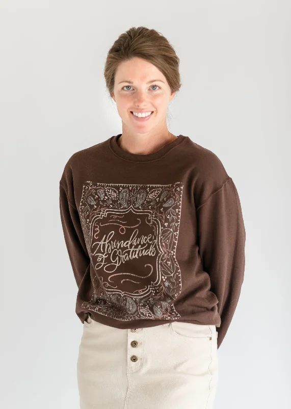 Time-Limited Offer Abundance Crewneck Graphic Christian Sweatshirt- FINAL SALE