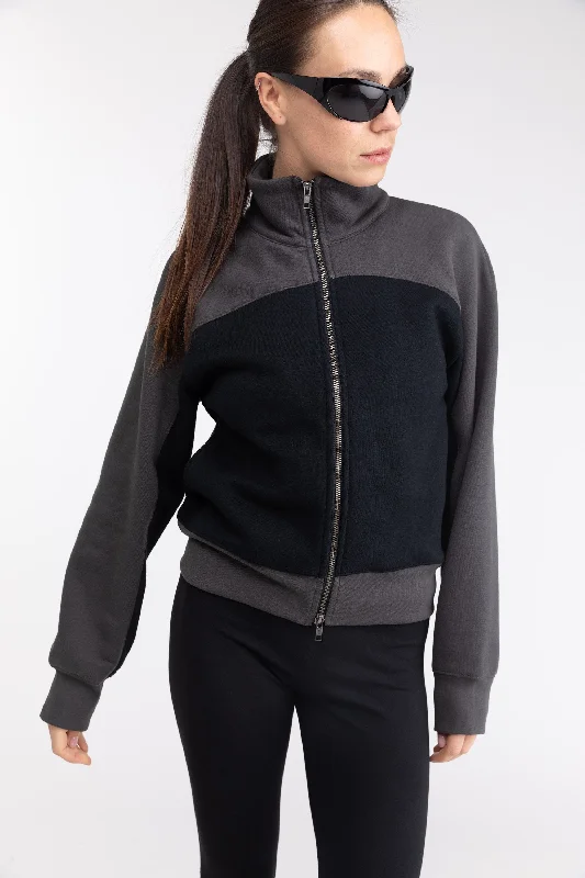 Overstock Sale COLOUR BLOCK ZIP-UP JACKET