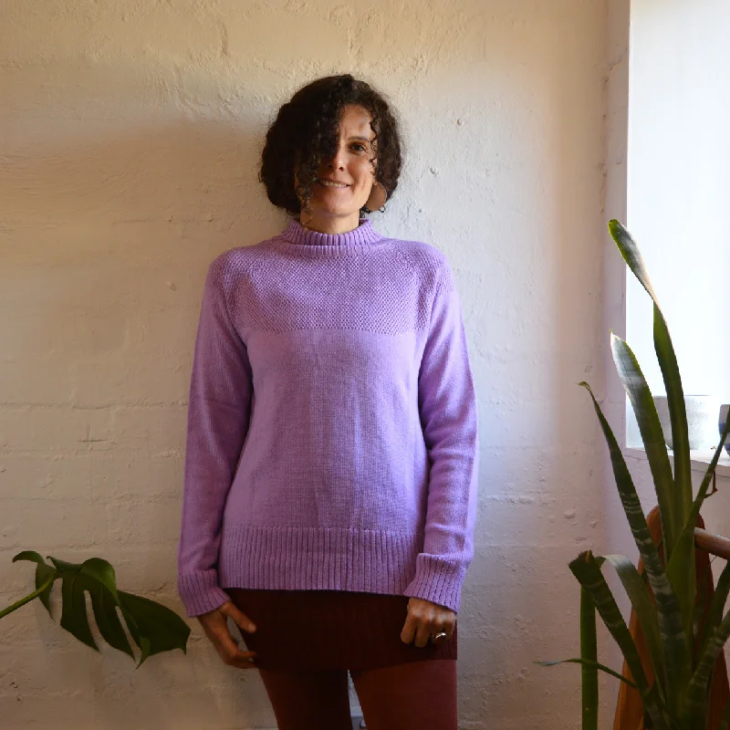 The Best Deal Women's Sailor Sweater - Alpaca/Merino - Lilac (S) *Last One!
