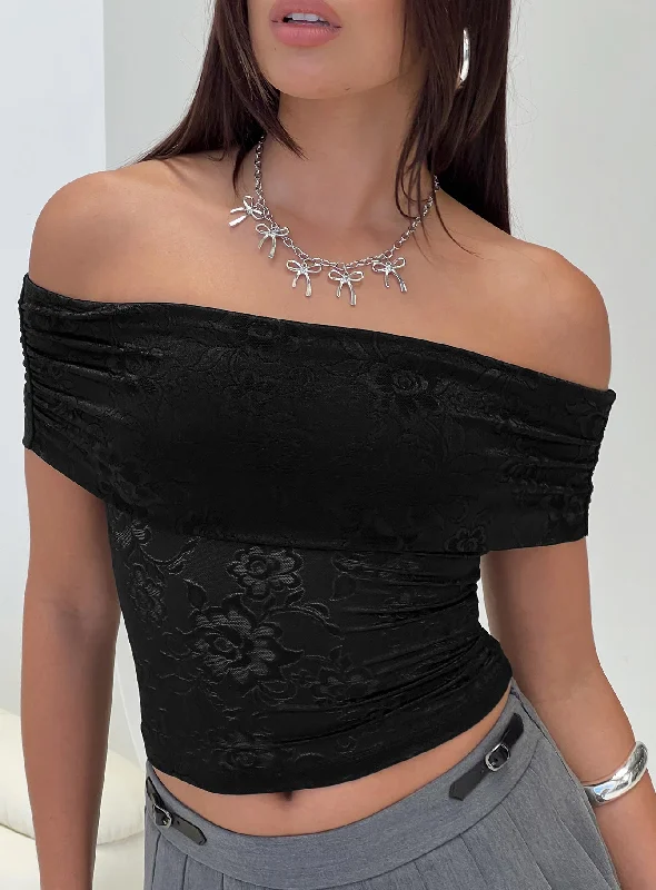 The Best Deal Werrender Off The Shoulder Top Black