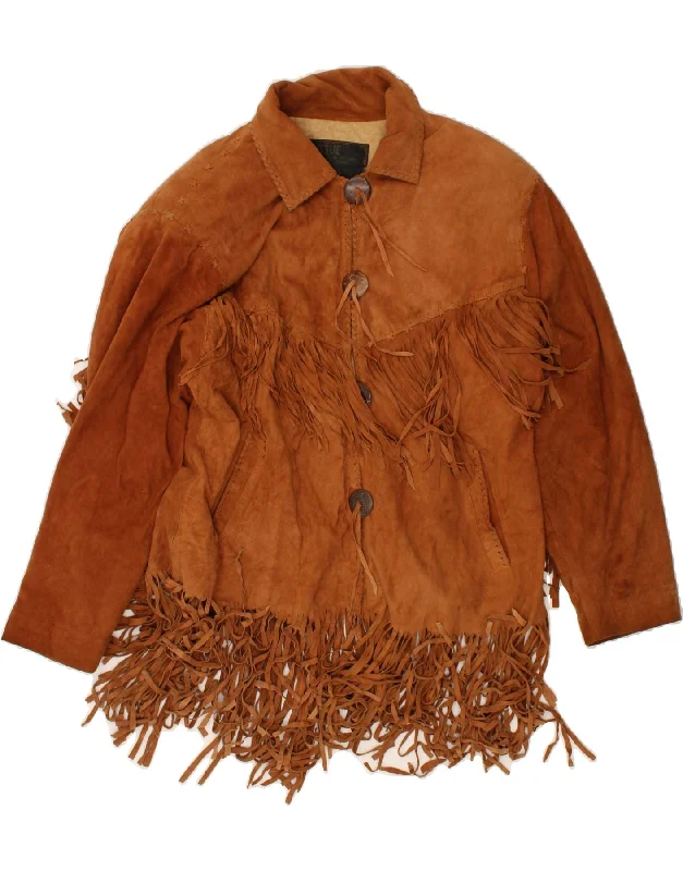 Price Cut VOGUE Womens Suede Jacket UK 18 XL Brown