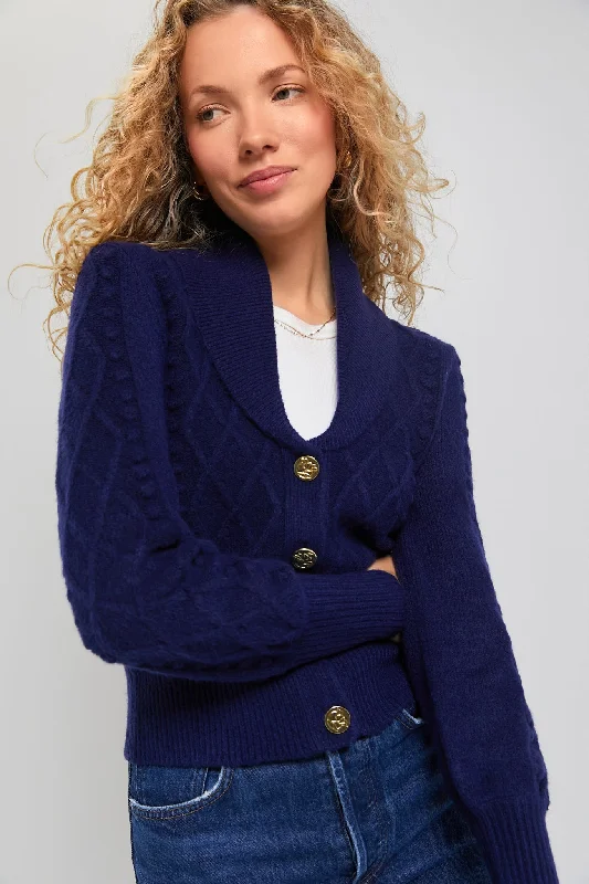 Clearance Sale Nassau Navy Tuxedo Cardigan Sweater