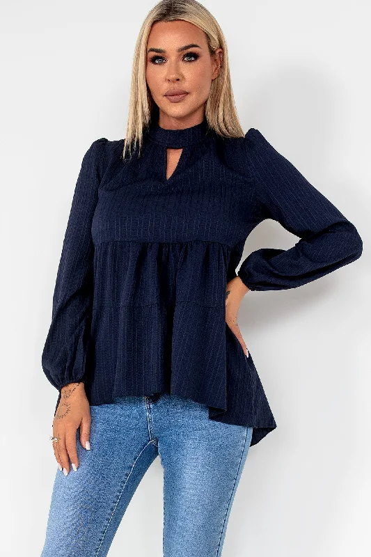 Savings Soar This Weekend Pearla Navy Smock Top